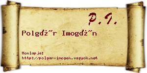 Polgár Imogén névjegykártya